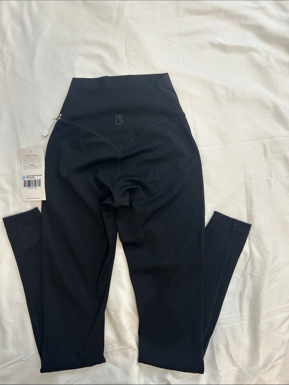 BuffBunny Black High-Waist Leggings with Logo Detail